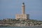Isola Santa Eufemia, Vieste, Lighthouse located at the opposite the town of Vieste, Apulia, Italy
