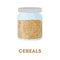 Isolaed cereals jar.