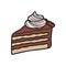 isolate bakery chocolate cake
