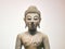 The isolate buddha statue on the white background