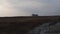 Isolate church at yellow grass mountain with misty flat sky at morning from different angle