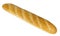 Isolate crunchy baguette on a white background
