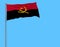 Isolate flag of Angola on a blue background