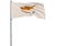 Isolate flag of Republic of Cyprus on flagpole