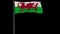 Isolate flag of Wales, 4k prores 4444 footage with alpha transparency