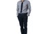 Isolate Man in trendy suit standing alone in white background