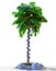 Isolate New Year palm tree with decoration concept holiday