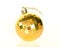 Isolate of ornament object for decoration on Christmas tree, yellow ball