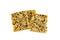 Isolate of three cookies on a white background. Dietary cereal biscuits, lean with sesame, sunflower, flax seeds.