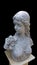 Isolate white roman girl Statue