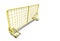 Isolate yellow safety fence on white background