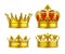 Isolated 3d king crown or realistic princess tiara