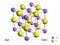 Isolated 3D model of a crystal lattice of salt