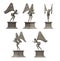 Isolated 3d render illustration of flying female stone angel statue