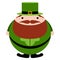 Isolated abstract patrick day elf