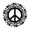 Isolated abstract peace symbol