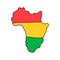 Isolated Africa map icon