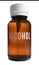 Isolated Alcohol Bottle