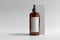 Isolated Amber Glass Cosmetic Spray Bottle 3D Rendering