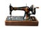 Isolated antique sewing machine