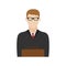 Isolated attorney icon