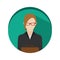 Isolated attorney icon