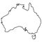 Isolated Australian map