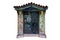 Isolated Authentic Door, Wooden Material Door. Medieval Door Design