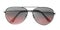 Isolated Aviator Sunglasses with Red Lenses