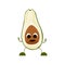 Isolated avocado cartoon