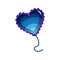 Isolated balloon with a heart shape