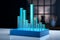 Isolated bar graph with uptrend arrow showcases business growth concept