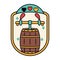 Isolated barrel oktoberfest vector illustration