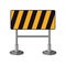 Isolated barrier road sign design