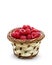 Isolated basket with raspberry