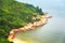 Isolated beach and bay in Cheung Chau island in Hong Kong