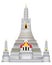 Isolated Beautiful Buddhist pagoda on white background