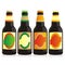 Isolated beer bottles set