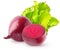 Isolated Beetroots. Whole beetroot and half with leaves isolated on white background with clipping path.