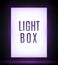 Isolated billboard lightbox stand outdoor advertise light board. Citylight lightbox mockup sign glowing box