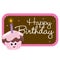 Isolated birthday cupcake with sign