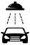 Isolated black car wash icon