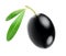 Isolated black olive