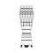 Isolated black outline decorative ornate atabaque on white background. Line brazilian musical instrument for bateria of capoeira.