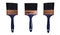 Isolated Black Painting brush with Dark Blue Stick on a white background in differen angles