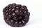 Isolated blackberries. blackberry fruits isolated on white background with clipping path.