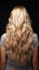 Isolated blonde balayage Nature themed hair care depicted in young womans back hair