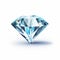 Isolated Blue Diamond On White Background - Realist Lifelike Accuracy