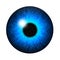 Isolated blue eye pupil