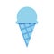 Isolated blue ice cream candy sheer flat icon Vector